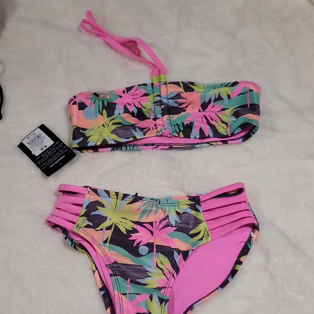 Tropical Print Bikini Set